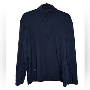 Icebreaker Men's Original Long Sleeve Half Zip Wool Navy Blue Size Large